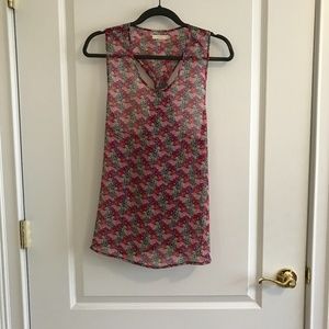 TULLE floral tank top